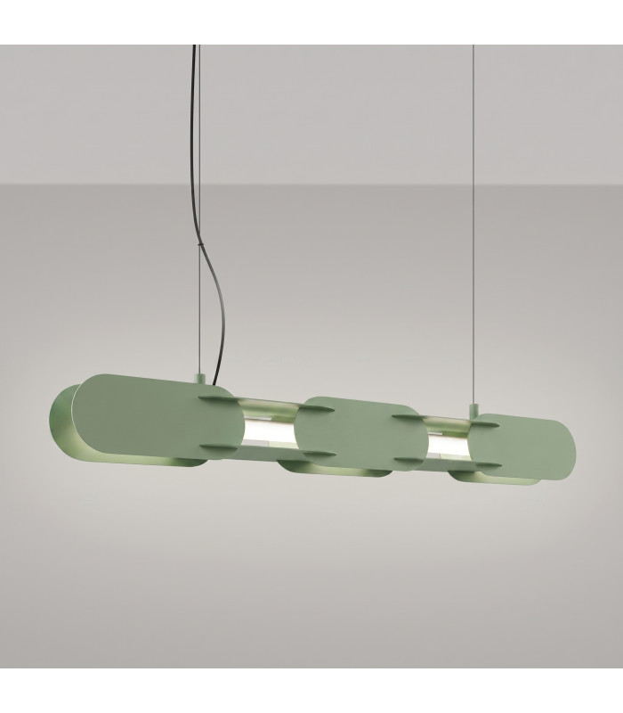 Chain 91cm LED Bar Pendant Ceiling Light Sage 4000K-3
