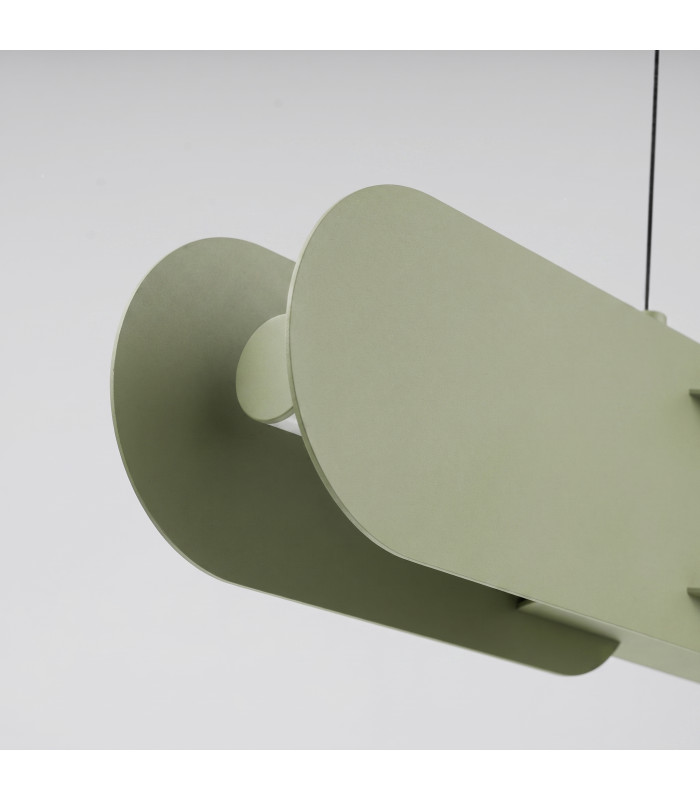 Chain 91cm LED Bar Pendant Ceiling Light Olive Green 4000K-5