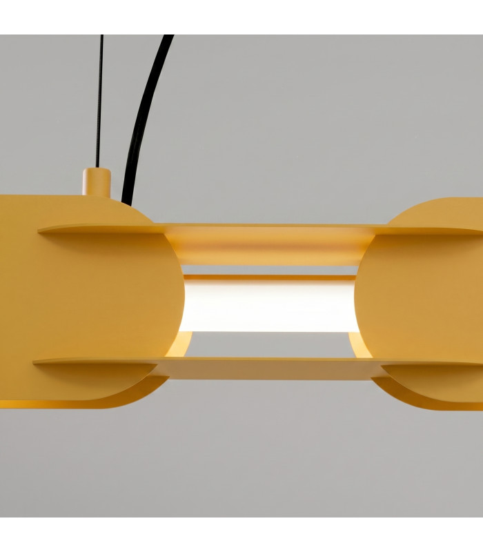 Chain 91cm Integrated LED Bar Pendant Ceiling Light Yellow 4000K-4
