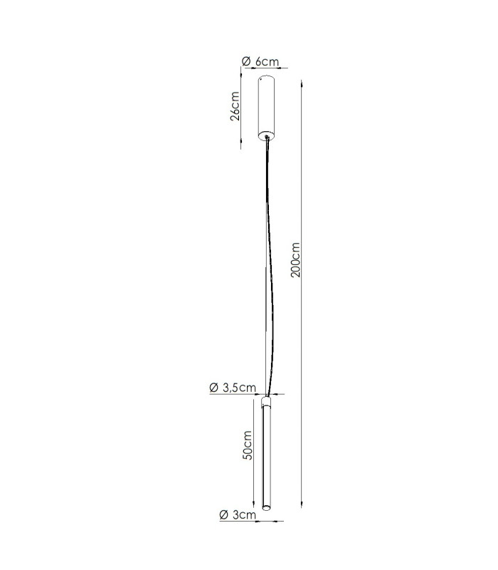 Trang LED 50cm Slim Pendant Ceiling Light Beige 3000K-7
