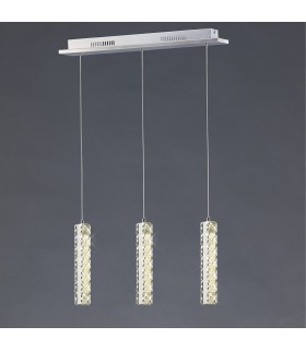 Ceiling Pendant 3 Drop LED 4000K 3 X 3W Polished Chrome, Crystal - 2