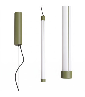 Trang LED 50cm Slim Pendant Ceiling Light Olive Green 3000K-2