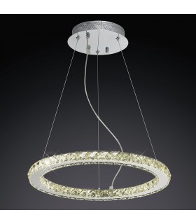 Ceiling Pendant Round Small 27W LED 4000K Polished Chrome, Crystal - 2