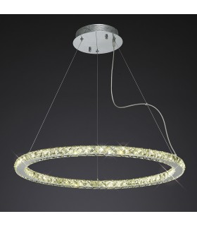Ceiling Pendant Round Large 36W LED 4000K Polished Chrome, Crystal - 2