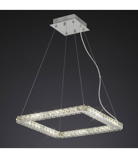 Ceiling Pendant Square Small 24W LED 4000K Polished Chrome, Crystal - 2