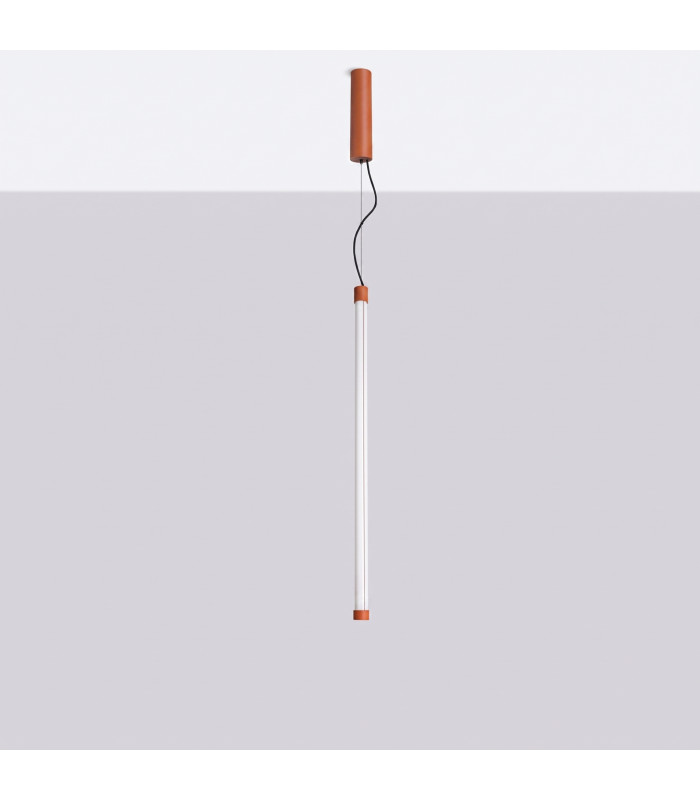 Trang LED 75cm Slim Pendant Ceiling Light Red Ochre 3000K-3