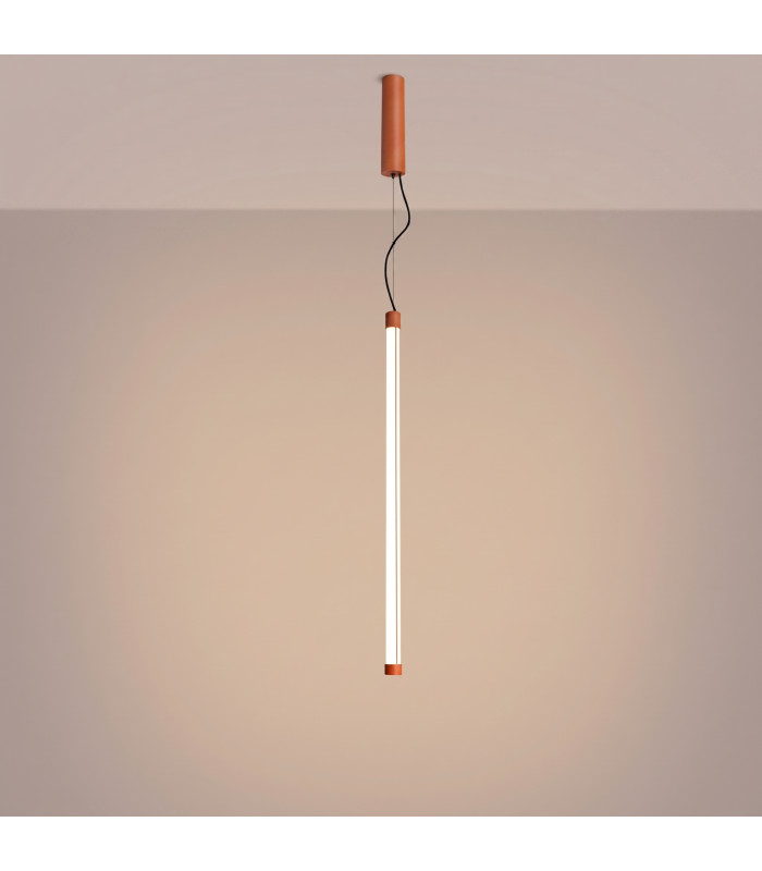 Trang LED 75cm Slim Pendant Ceiling Light Red Ochre 3000K-4