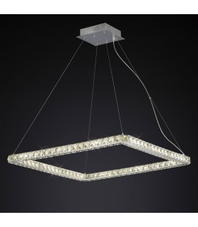 Ceiling Pendant Square Large 36W LED 4000K Polished Chrome, Crystal - 2