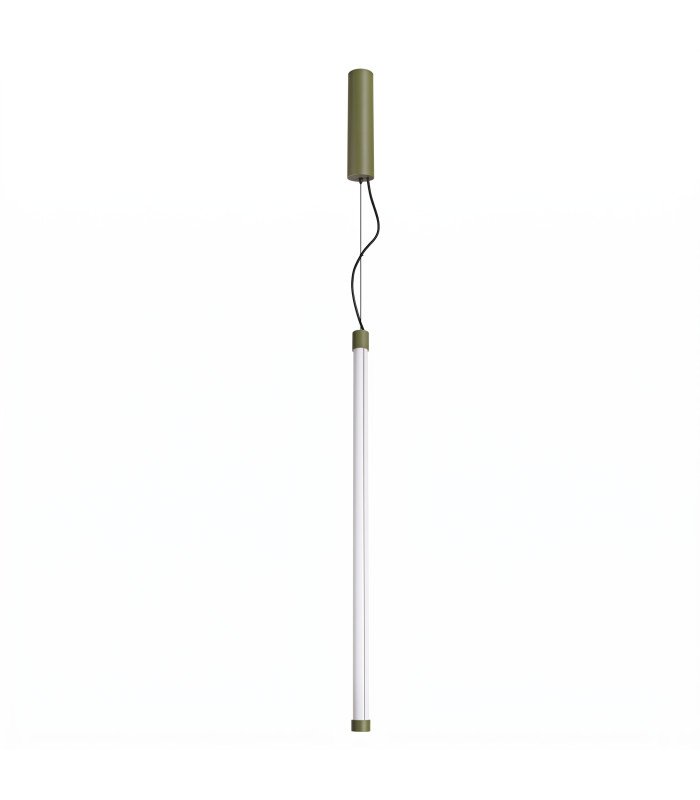 Trang LED 75cm Slim Pendant Ceiling Light Olive Green 3000K-1