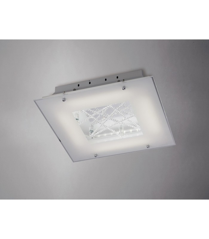 Flush Ceiling 16W LED 3600K Polished Chrome, Crystal - 2