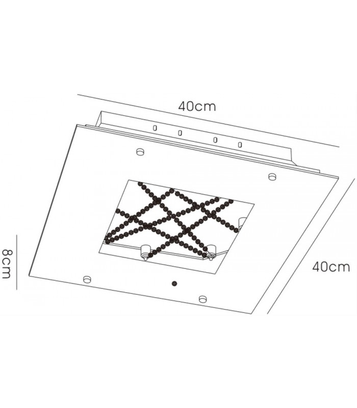 Flush Ceiling 16W LED 3600K Polished Chrome, Crystal - 3