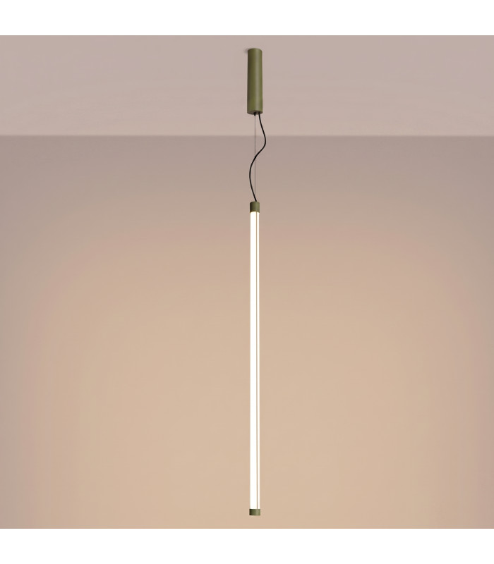 Trang LED 100cm Slim Pendant Ceiling Light Olive Green 3000K-4
