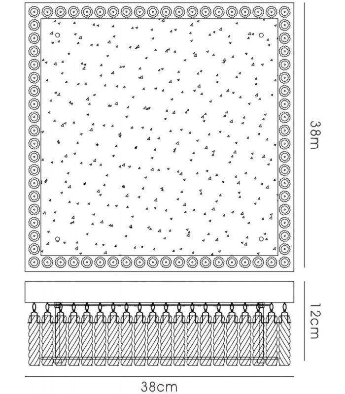 Large Square Flush Ceiling 21W 1800lm LED 4200K Polished Chrome, Crystal - 3