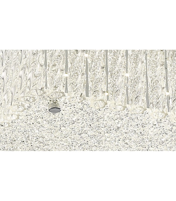 Large Square Flush Ceiling 21W 1800lm LED 4200K Polished Chrome, Crystal - 5