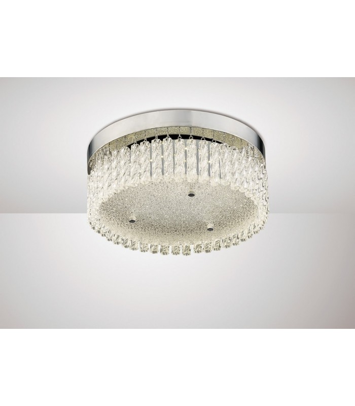 Small Round Flush Ceiling 18W 1600lm LED 4200K Polished Chrome, Crystal - 2