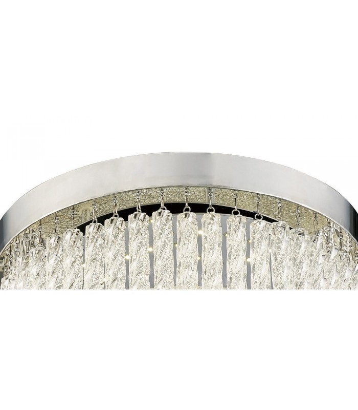 Small Round Flush Ceiling 18W 1600lm LED 4200K Polished Chrome, Crystal - 4