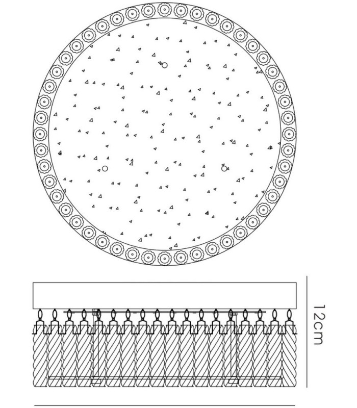 Large Round Flush Ceiling 21W 1900lm LED 4200K Polished Chrome, Crystal - 3