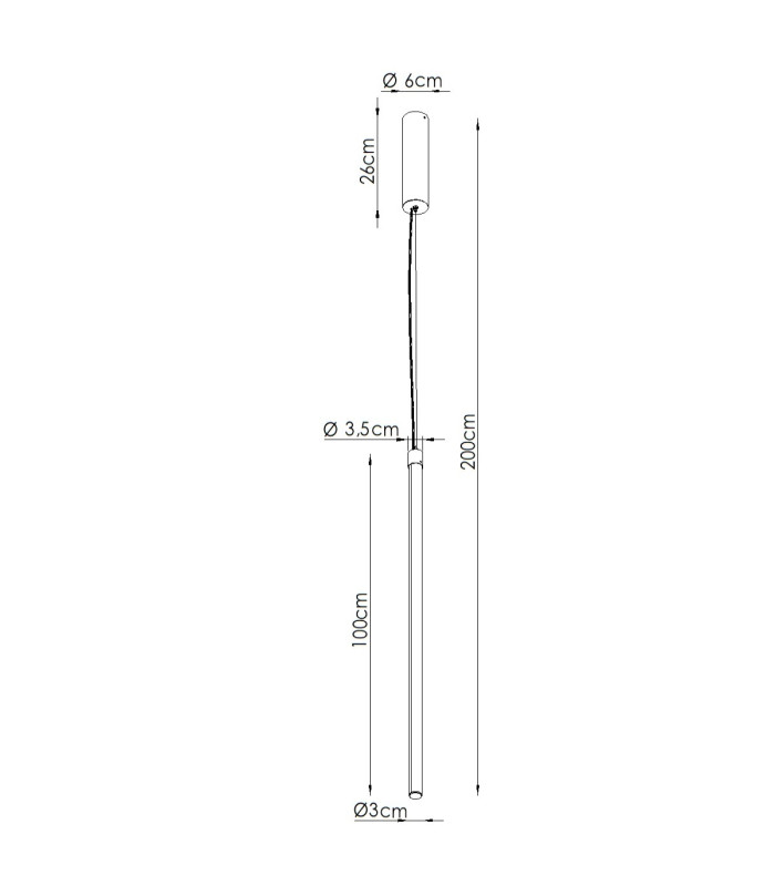 Trang LED 75cm Slim Pendant Ceiling Light White 4000K-7