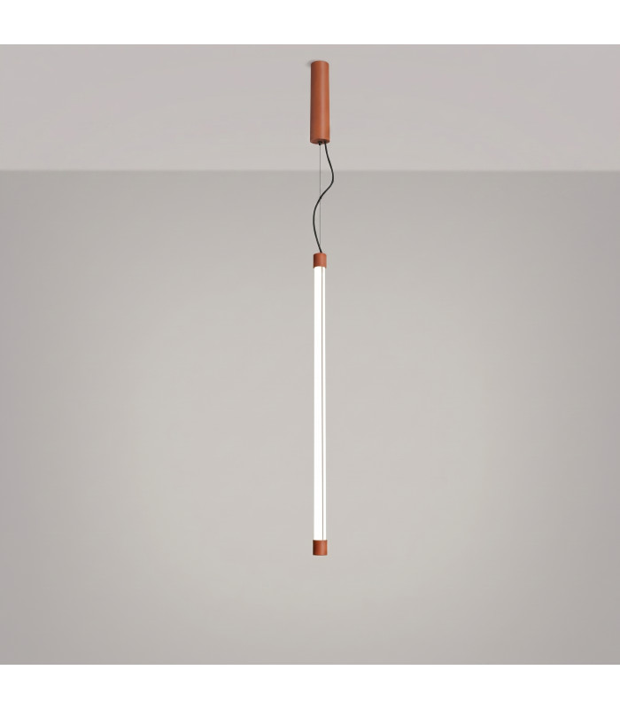 Trang LED 75cm Slim Pendant Ceiling Light Red Ochre 4000K-4