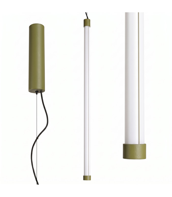 Trang LED 75cm Slim Pendant Ceiling Light Olive Green 4000K-2