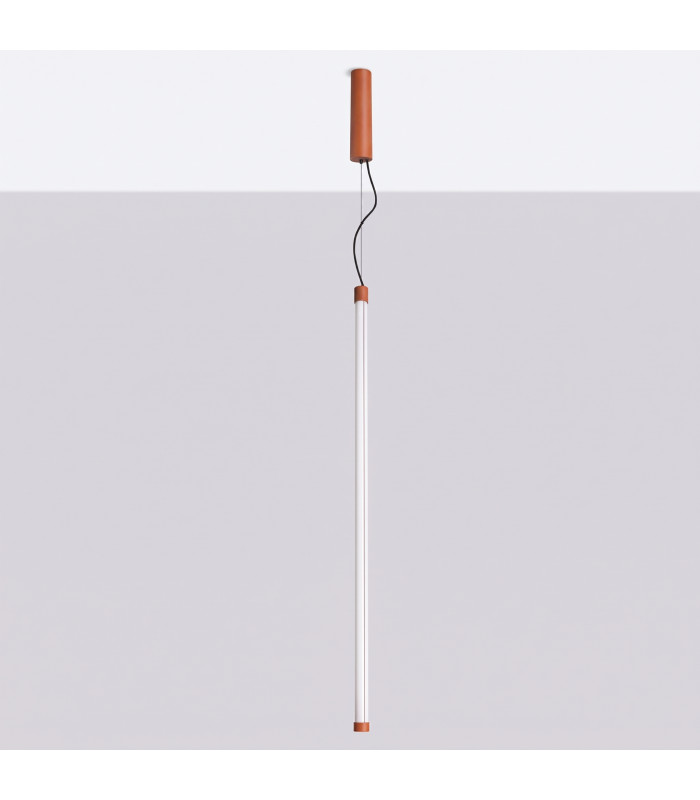 Trang LED 100cm Slim Pendant Ceiling Light Red Ochre 4000K-3