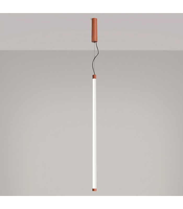 Trang LED 100cm Slim Pendant Ceiling Light Red Ochre 4000K-4