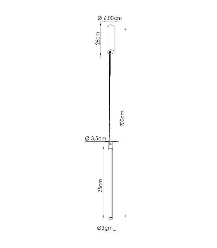 Trang LED 100cm Slim Pendant Ceiling Light Red Ochre 4000K-7