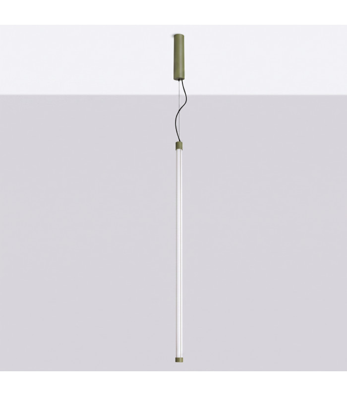Trang LED 100cm Slim Pendant Ceiling Light Olive Green 4000K-3