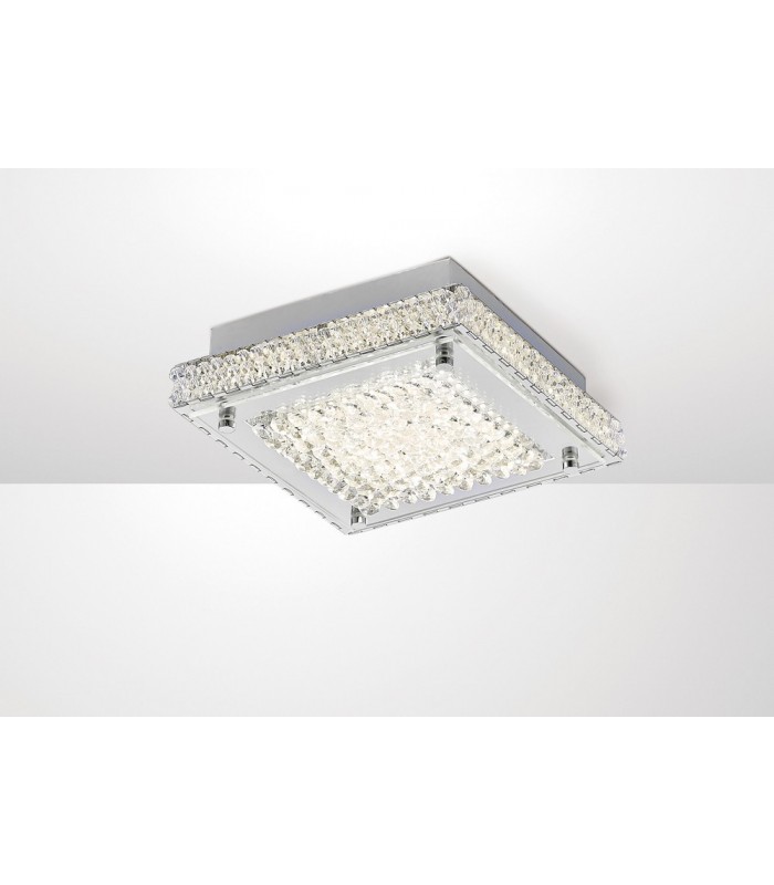 Flush Ceiling 12W 1200lm LED 4000K Stainless Steel, Crystal - 2
