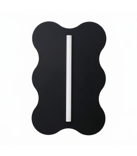 Klover Flush Wall Lamp Black 1x S14d-1