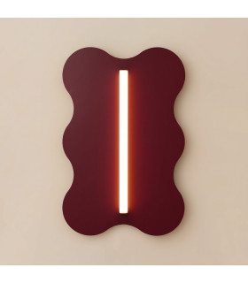 Klover Flush Wall Lamp Burgundy 1x S14d-2
