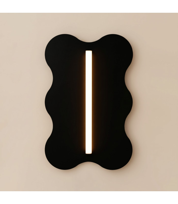 Klover Flush Wall Lamp Black 1x S14d-2