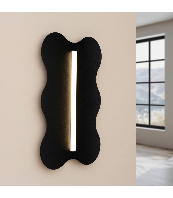 Klover Flush Wall Lamp Black 1x S14d-3