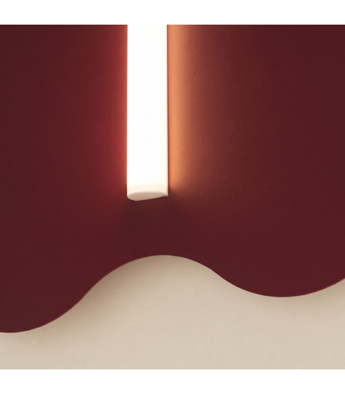 Klover Flush Wall Lamp Burgundy 1x S14d-5