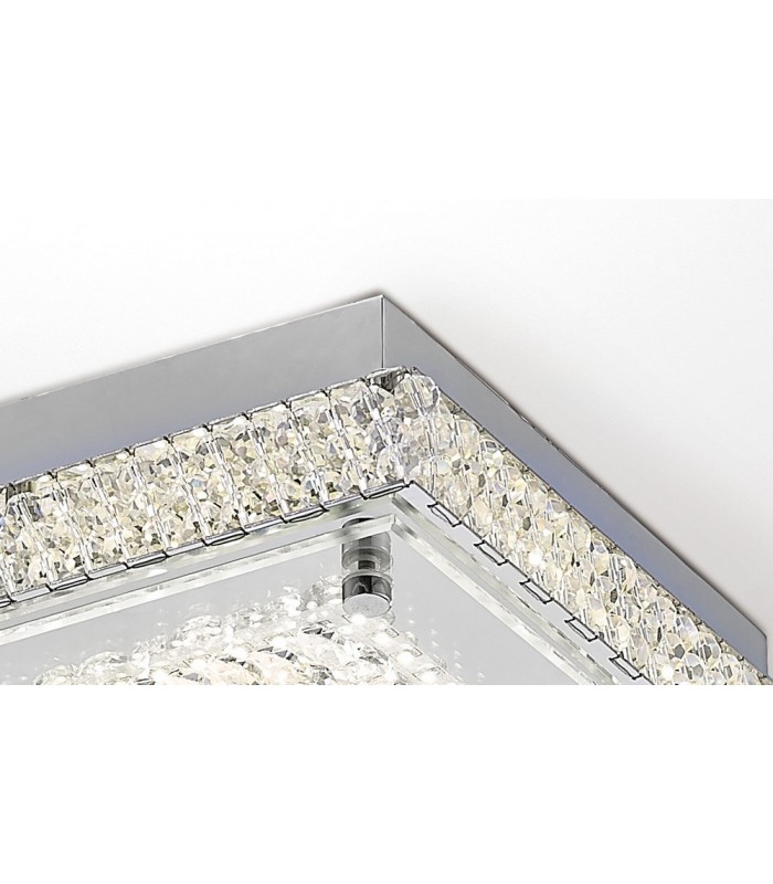 Flush Ceiling 12W 1200lm LED 4000K Stainless Steel, Crystal - 5