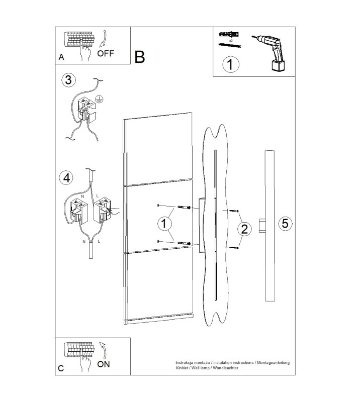 Klover Flush Wall Lamp Peach 1x S14d-8
