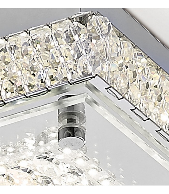 Flush Ceiling 12W 1200lm LED 4000K Stainless Steel, Crystal - 6