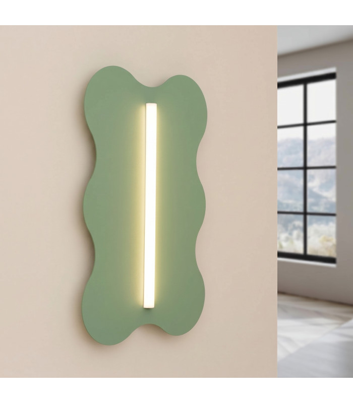 Klover Flush Wall Lamp Sage 1x S14d-3