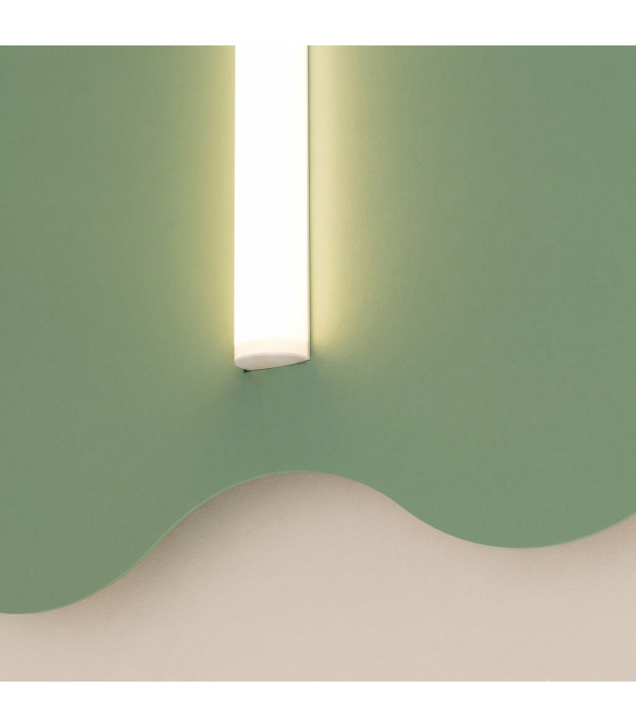 Klover Flush Wall Lamp Sage 1x S14d-5