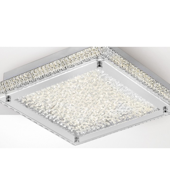 Flush Ceiling 18W 1800lm LED 4000K Stainless Steel, Crystal - 4