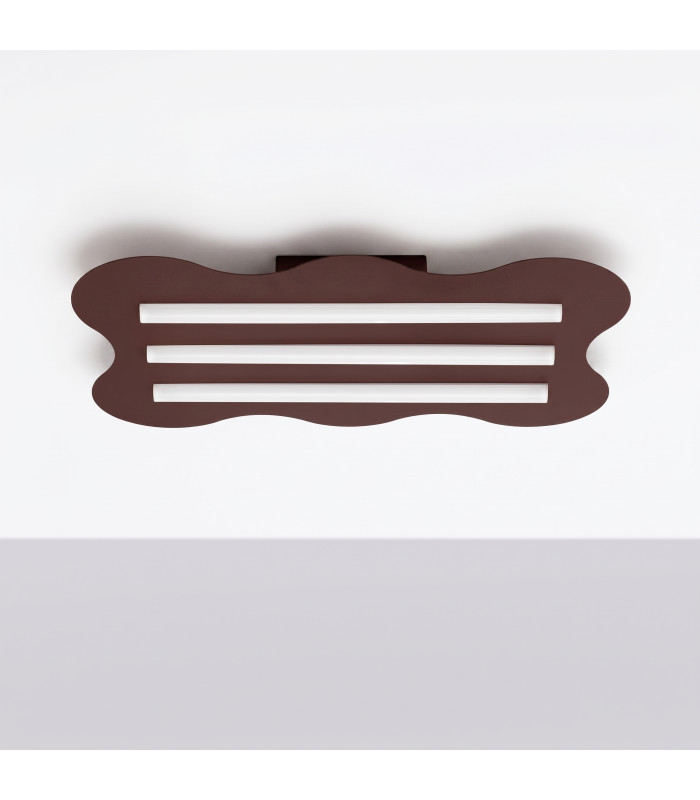 Klover Flush Ceiling Light Brown 1x S14d-4