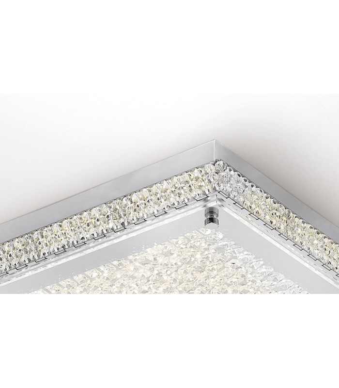 Flush Ceiling 18W 1800lm LED 4000K Stainless Steel, Crystal - 5
