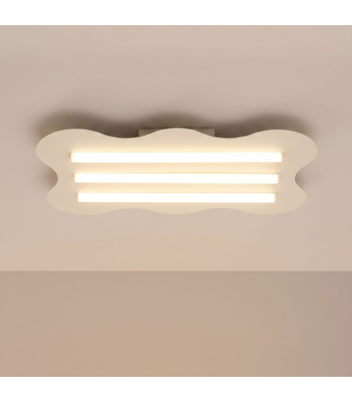 Klover Flush Ceiling Light Beige 1x S14d-3