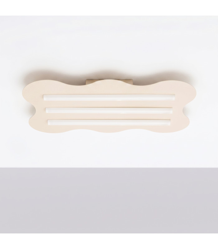Klover Flush Ceiling Light Beige 1x S14d-4