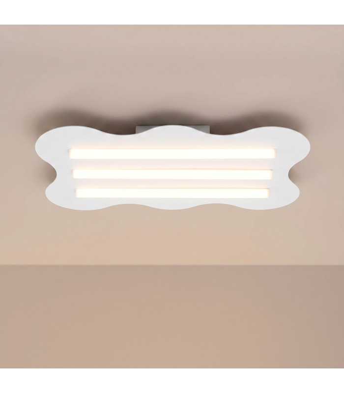 Klover Flush Ceiling Light White 1x S14d-3