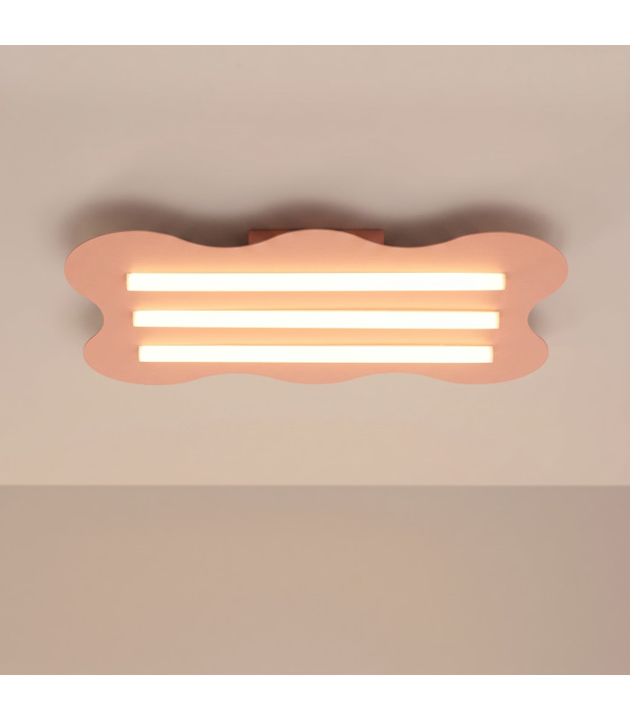 Klover Flush Ceiling Light Peach 1x S14d-3