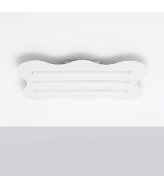 Klover Flush Ceiling Light White 1x S14d-4