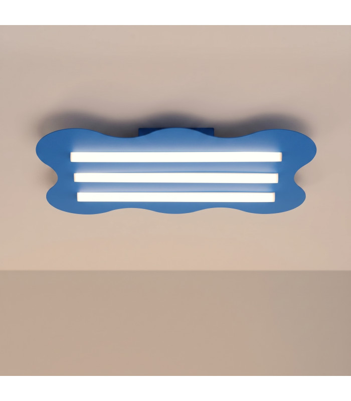 Klover Flush Ceiling Light Blue 1x S14d-3