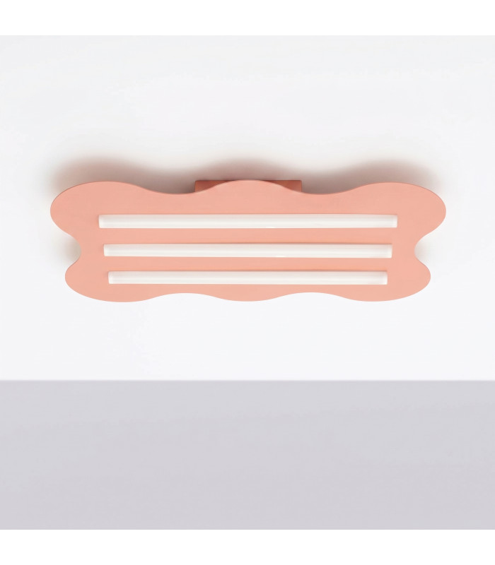 Klover Flush Ceiling Light Peach 1x S14d-4