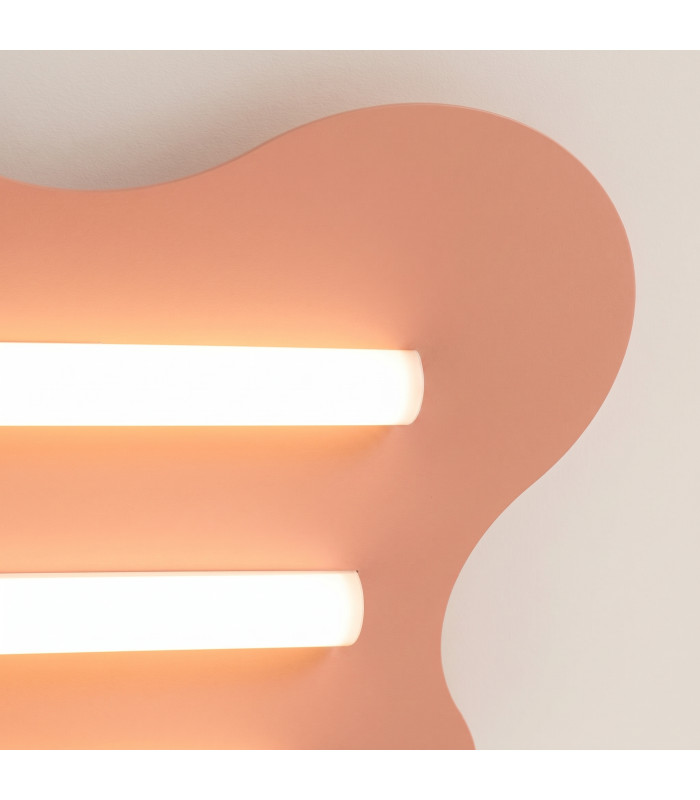 Klover Flush Ceiling Light Peach 1x S14d-5